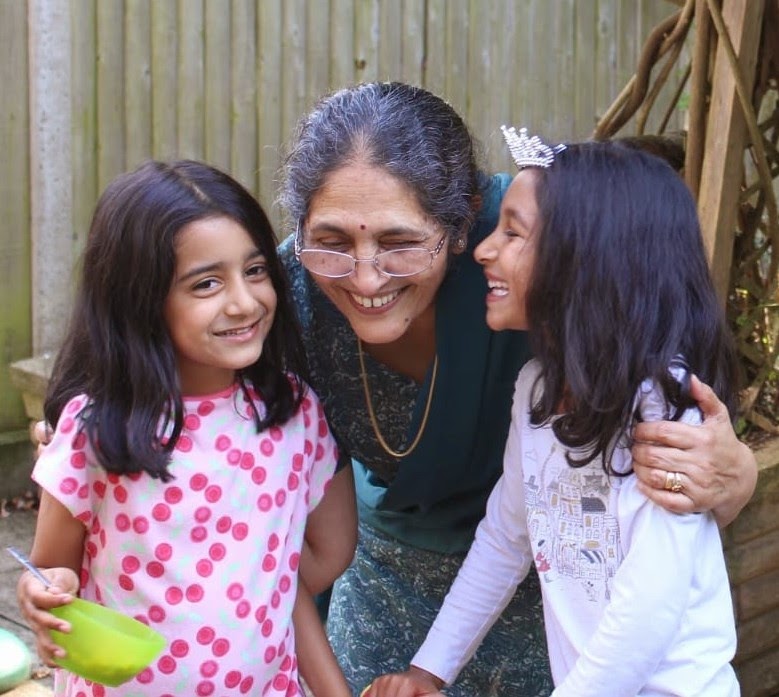 Dr. Nirmala Somaiah with Maya and Mira